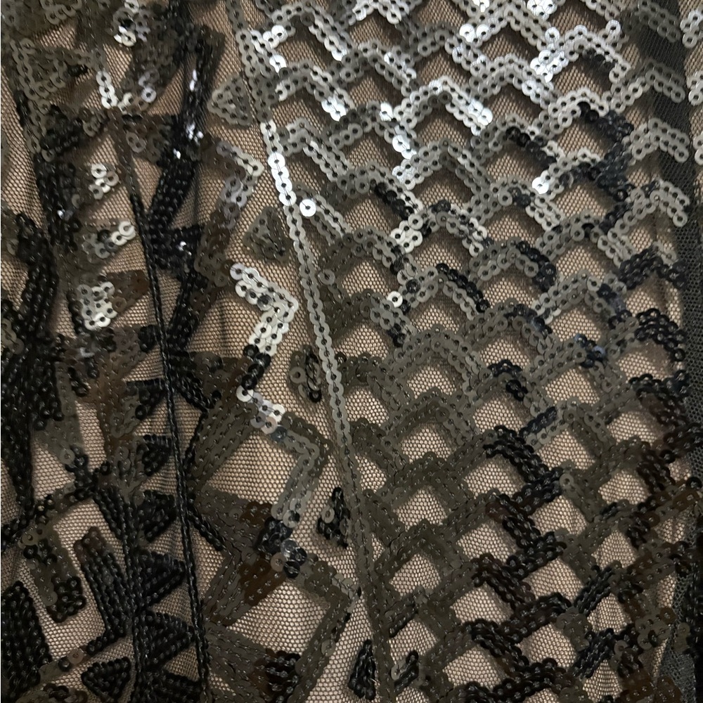 BCBGMaxAzria Black Dena Mosaic Sequence Legging Large - Picture 15 of 15
